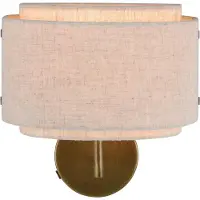 DFTP by Nordlux Wandlampe Takai, creme / amber, für Schlafzimmer, Textil / Stoff / Seide, Design, Wandleuchte, Wandlampe Innen