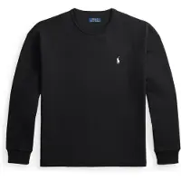 Ralph Lauren für Herren. 710B18909001 Langärmeliges schwarzes Jersey-Strick-T-Shirt (XL), Lässig, Baumwolle, Langarm
