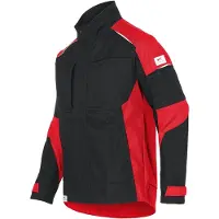 Kübler ACTIVIQ cotton+ Jacke schwarz/mittelrot S - 1250 3421-9955-S - schwarz/mittelrot
