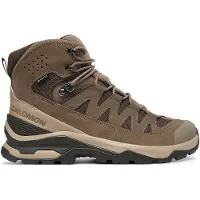 Salomon Wanderschuh "QUEST ECHO GORE TEX", Herren, Gr. 48, atmungsaktiv, walnut, desert tan, schwarz olive, Leder, Synthetik, Schuhe Wanderschuh, wasserdicht, Topseller