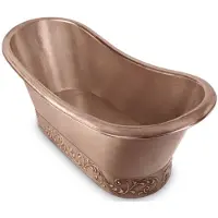 Casa Padrino Luxus Jugendstil Kupfer Badewanne 177,8 x 76,2 x H. 71,1 cm - Freistehende Retro Badewanne - Rustikale Kupfer Badezimmer Möbel