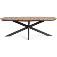 Bizzotto Ovaler Outdoor-Tisch aus Aluminium in Anthrazit 115x218 Zelmar
