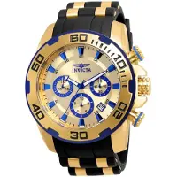 Invicta Pro Diver - SCUBA 22308 Herrenuhr - Quarzwerk - Edelstahl mit goldenem Zifferblatt - 50 mm