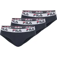FILA Slip "WOMAN BRIEF", Damen, Gr. S, grau (navy), Obermaterial: 95% Baumwolle, 5% Elasthan, bedruckt, unifarben mit Farbeinsatz, körpernah, Unterhosen Slip, mit elastischem Logobund