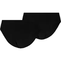 Puma Slip "WOMEN INVISIBLE COTTON BRIEFS 2P", Damen, Gr. XL, schwarz, Jersey, Obermaterial: 88% Baumwolle, 12% Elasthan, körpernah, Unterhosen Slip, nahtlose Ränder für eine unsichtbare Passform