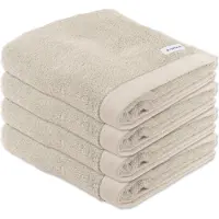 Tom Tailor Handtuch "Handtuch Color Bath Towel 4er Pack" Gr. M, beige (sand), B:50cm, Obermaterial: 100% Baumwolle CO., Handtücher, Handtuch