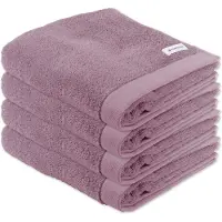 Tom Tailor Handtuch "Handtuch Color Bath Towel 4er Pack" Gr. M, lila (mauve), B:50cm, Obermaterial: 100% Baumwolle CO., Handtücher, Handtuch