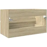 vidaXL Waschbeckenunterschrank Sonoma-Eiche 80x38,5x45cm Holzwerkstoff