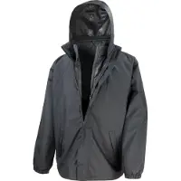 Result Core R215X | 3-in-1 Jacket with Quilted Bodywarmer - Farbe: Black - Größe: 3XL