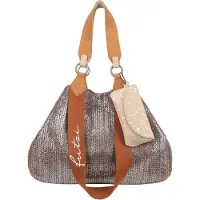 Fritzi aus Preußen Shopper Schultertasche Izzy Medium Limited Painted Straw Nut bronze