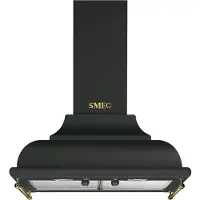 Smeg Cortina Trapezoid Kc16aoe Dekorative Dunstabzugshaube 60 Cm Schwarz One Size / EU Plug 220V Schwarz One Size