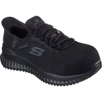 SKECHERS Work OMBRAY TILIDO Damen S1PL Slip-On Schwarz 35.5