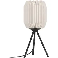 Eglo Tischlampe Belgrave, Höhe 44 cm, schwarz/weiß, Metall/Papier