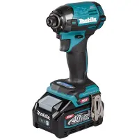Makita Akku-Schlagschrauber 40 V, TD002GD201, incl. 2x Akku XGT 2,5 Ah, Schnellladegerät, Zubehör, Transportkoffer