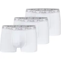 FILA Boxershorts "MAN BOXER SHORTS", Herren, Gr. XXL, weiß, Obermaterial: 95% Baumwolle, 5% Elasthan, unifarben, eng, Unterhosen Boxershorts, mit elastischem Logobund