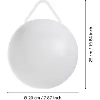Eglo Poggiobello, Außenbeleuchtung für Boden/Decke/Boden, Weiß, Kunststoff, IP44, Garten, Terrasse, III
