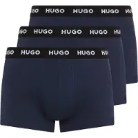 HUGO Trunk UNDERWEAR "TRUNK TRIPLET PACK", Herren, Gr. XXL (56), blau (navy 410), Jersey, Obermaterial: 95% Baumwolle, 5% Elasthan, körpernah, Unterhosen Trunk
