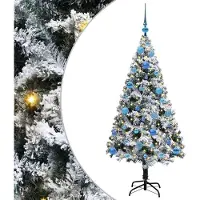 vidaXL Künstlicher Weihnachtsbaum Weiß 150 cm