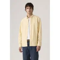 Levi's Langarmhemd "AUTHENTIC BUTTON DOWN", Herren, Gr. XL, N-Gr, rutabaga gmt dye, Web, Obermaterial: 100% Baumwolle, Hemden Langarmhemd, mit Ton-in-Ton Logostickerei auf der Brust