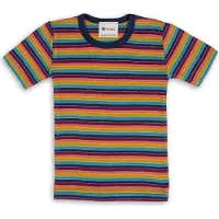 Engel - Kinder Unterhemd S/S - Merinounterwäsche Gr 104 bunt