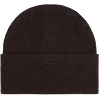 KnowledgeCotton Apparel - Embossed Owl DL Wool Beanie - Mütze Gr One Size schwarz