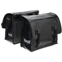 Beck Fahrradtasche Big Schwarz aus robustem Bisonyl, geräumig und reflektierend