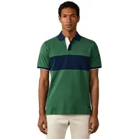 Hackett für Herren. HM5600207 Polo Nbr Panel grün (XXL), Lässig, Baumwolle, Kurzarm