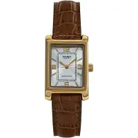 Casio Damen Armbanduhr LTP-1234PGL-7AEG analog Lederband braun