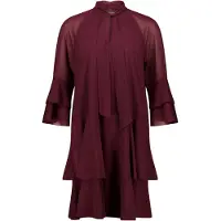 Vera Mont Cocktailkleid im Boho Style in Strong Aubergine | Gr.: 46