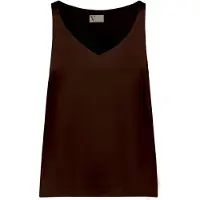 Vera Mont Satin-Bluse mit V-Ausschnitt in rostbraun | Gr.: 40