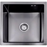 Lendo Online Küchenspüle Einbau 44x44 cm Schwarz Edelstahl