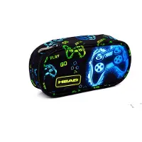 Astra Go Playing Neon Head Federtasche mit gepolsterter Klappe