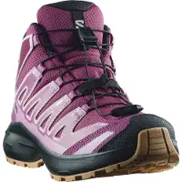 Salomon Outdoorschuh "XA PRO MID WP J", Kinder, Gr. 32, pink (nocturne, dusky orchid, schwarz), Synthetik, Textil, Schuhe Outdoorschuh, wasserdicht