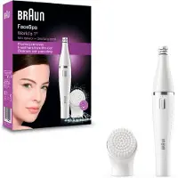 Braun Gesichtsepilierer und Gesichtsreinigungsbürste Face 810 mit Zusätzlicher Batterie