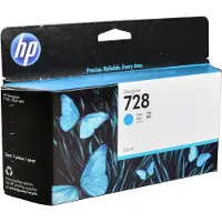 HP 728 Cyan DesignJet Druckerpatrone, 130 ml, DesignJet T730 Drucker, DesignJet T830 Multifunktionsdrucker, Thermal Inkjet, Cyan, F9J67A, Singapur, 202 mm