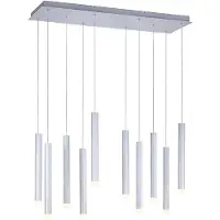 JUST LIGHT Pendelleuchte "BRUNO", grau (aluminiumfarben), 10, H: 120cm, 1 Stk., Leuchten, LED, Pendelleuchte