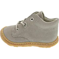 Pepino by Ricosta Lauflernschuh "CORY, WMS: mittel", Mädchen, Gr. 23, grau (kies), Leder, Schuhe Lauflernschuh, Schnürschuh mit WMS-System, Leder, Größenschablone zum Download