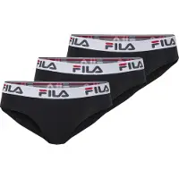 FILA Slip "WOMAN BRIEF", Damen, Gr. S, schwarz, Obermaterial: 95% Baumwolle, 5% Elasthan, bedruckt, unifarben mit Farbeinsatz, körpernah, Unterhosen Slip, mit elastischem Logobund