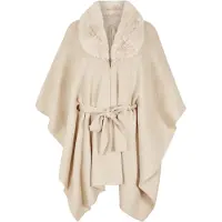 Apricot Strickjacke "mit Kunstfell" 2 mit Bindeband