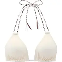 s.Oliver Triangel-Bikini-Top "Ada", Damen, Gr. 42, Cup C/D, beige (creme), Recycling-Polyamid, Strukturmuster, Bikini-Oberteile Triangel-Bikini-Top, in gemusterter Strukturware