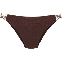 s.Oliver Bikini-Hose , Damen, Gr. 36, N-Gr, braun (kaffee), Recycling-Polyamid, Strukturmuster, kontrastfarbene Details, Badehosen Bikini-Hose, mit gemusterter Strukturware