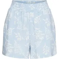 LASCANA Pyjamashorts , Damen, Gr. 38, N-Gr, blau (graublau), Web, Obermaterial: 100% Viskose, bedruckt, gerade kurz, Hosen Pyjamashorts, mit seitlichen Taschen