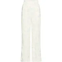 LASCANA Pyjamahose , Damen, Gr. 44, N-Gr, blau (ecru), Web, Obermaterial: 100% Viskose, bedruckt, weit lang, Hosen Pyjamahose, mit elastischem Bund in gesmokter Optik, Topseller