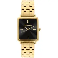 Tamaris Quarzuhr , gold (goldfarben, schwarz), Armbanduhren, Damen, goldfarben, Quarzuhr, Armbanduhr, Damenuhr, Edelstahlarmband, analog