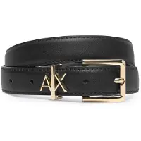Armani Exchange für Damen. 9411824R75900020 Schwarzer Ledergürtel (70cm), Lässig, Klassisch