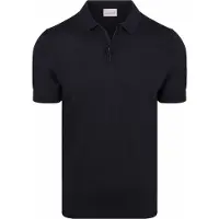 Suitable Knitted Half Zip Poloshirt Dan Navy - XXL