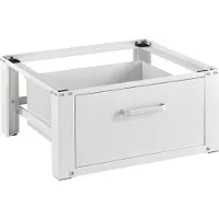 En.casa Waschmaschinen-Untergestell mit Schublade 63x54x31cm Weiß