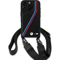 BMW BMHCP16L23PSVTK iPhone 16 Pro 6.3" czarny/black hardcase M Edition Carbon Tricolor Lines & St