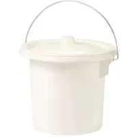 Eda Plastiques EDA Hygiene-Eimer mit Metallgriff 11,5 Liter creme