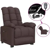 Syfax Relaxsessel Elektrisch Dunkelbraun Stoff